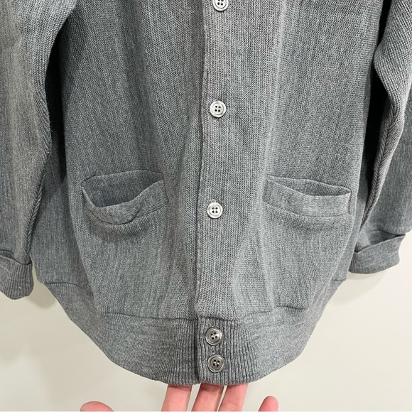 Vintage Towncraft gray cardigan sweater men’s size XXL made in USA - Picture 3 of 7